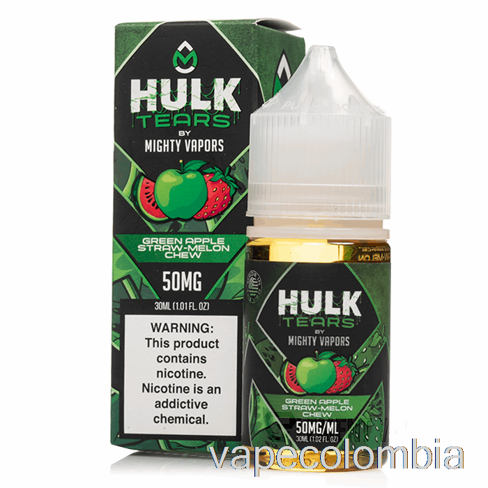 Vape Desechable Manzana Verde Paja Melón Masticable - Sales De Lágrimas De Hulk - 30ml 50mg